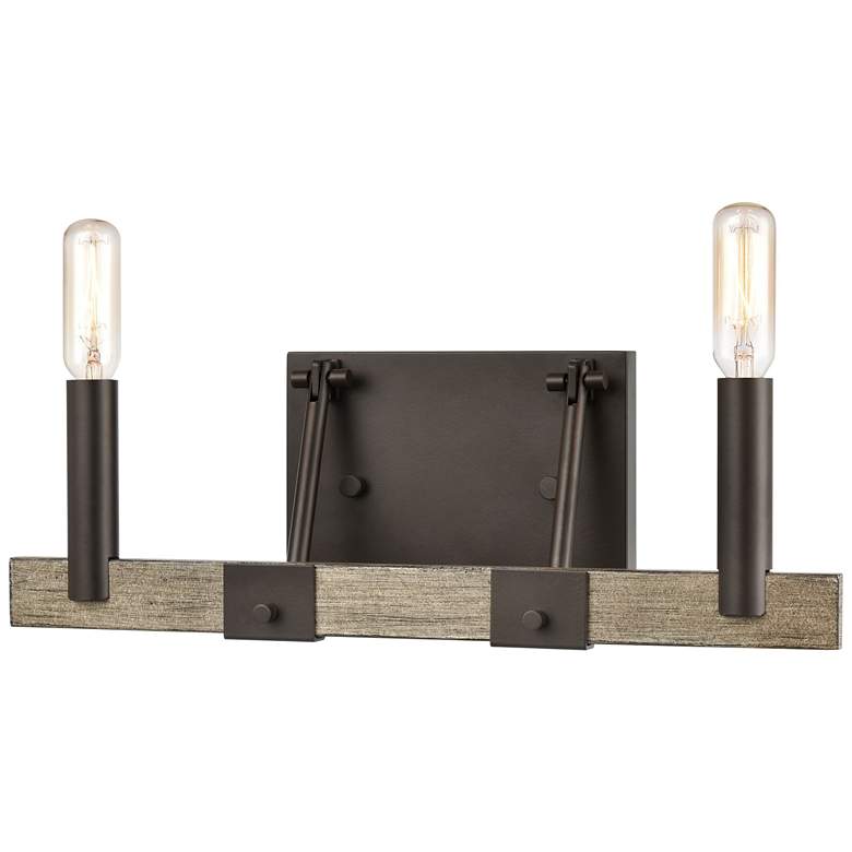 Image 1 Transitions 14" Wide 2-Light Vanity Light - Oil Rubbed Bronze
