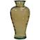 Translucent Curved Glass Vase - Amber