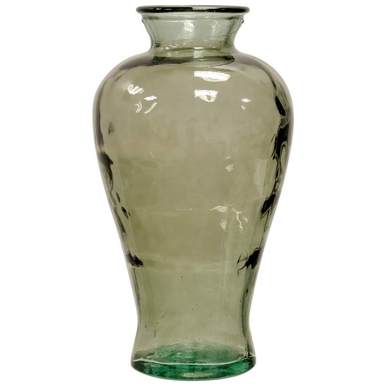 Translucent Curved Glass Vase - Blue