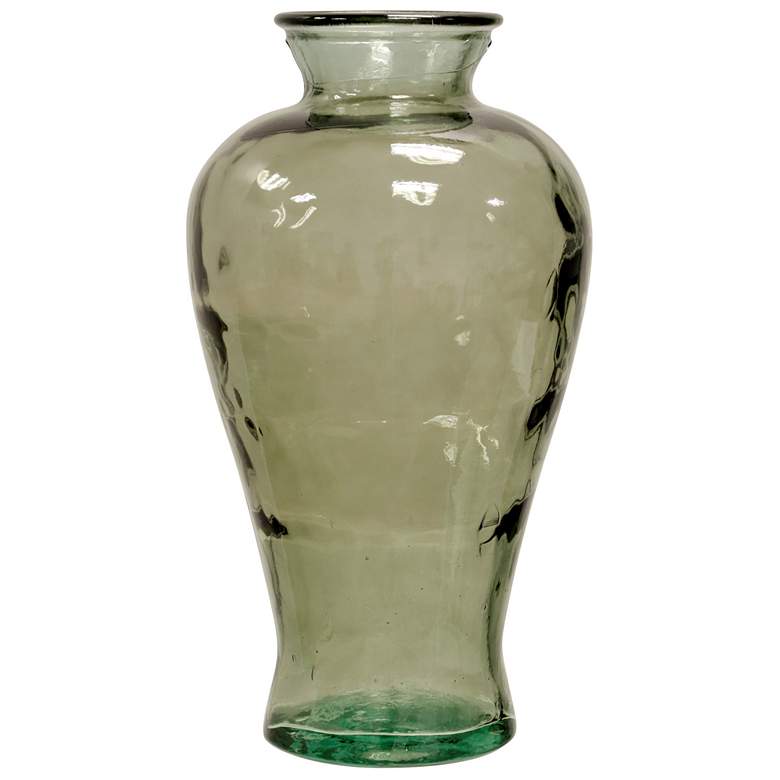 Image 1 Translucent Curved Glass Vase - Blue