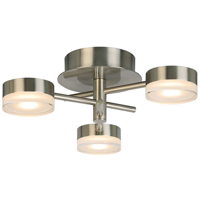 Image 1 Transton - 3-Light Integrated LED Ceiling Light - Brushed Nickel Finish