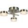 Transton - 3-Light Integrated LED Ceiling Light - Brushed Nickel Finish