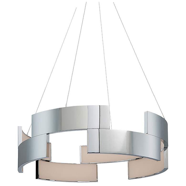 Image 1 Trap 6"H x 20"W 1-Light Pendant in Chrome