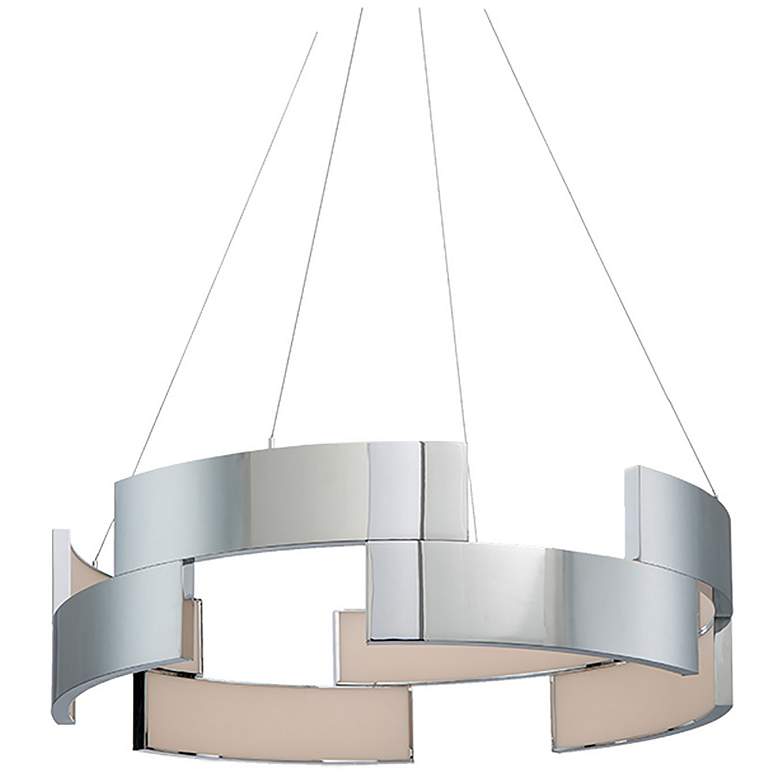 Image 1 Trap 6"H x 27"W 1-Light Pendant in Chrome