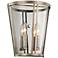 Trapeze 11 1/4"H Champagne Silver Leaf 2-Light Wall Sconce