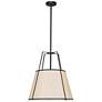 2_Trapezoid 18" Wide Black and Cream Pendant