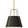 Trapezoid 18" Wide Gold and Black Pendant