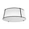 Trapezoid 22" Wide White and Black Drum Ceiling Light