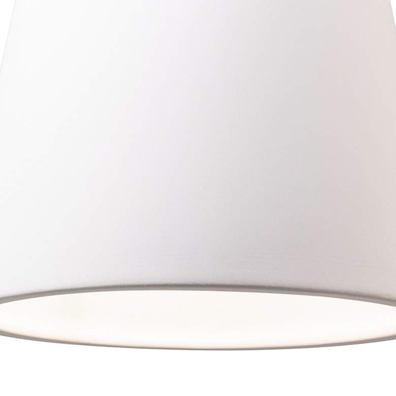 Image 2 Trapezoid 7 3/4" Wide Bisque Ceramic LED Mini Pendant Light more views