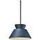 Trapezoid LED Pendant - Midnight Sky - Brushed Nickel - Rigid Stem