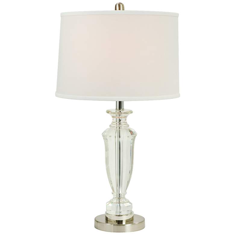 Image 1 Trava Chrome and Crystal Table Lamp