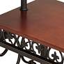 3_Travata Cherry Wood End Table Floor Lamps Set of 2 more views