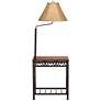 4_Travata Cherry Wood End Table Floor Lamps Set of 2 more views