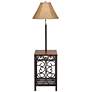 5_Travata Cherry Wood End Table Floor Lamps Set of 2 more views