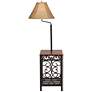 6_Travata Cherry Wood End Table Floor Lamps Set of 2 more views