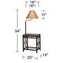 7_Travata Cherry Wood End Table Floor Lamps Set of 2 more views