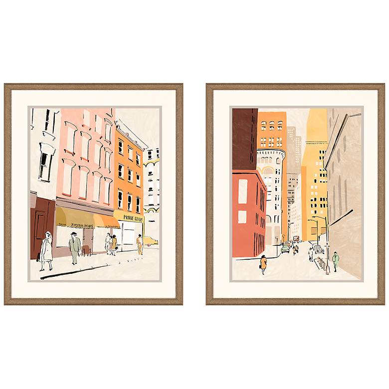 Image 2 Travel 30"H 2-Piece Rectangular Giclee Framed Wall Art Set
