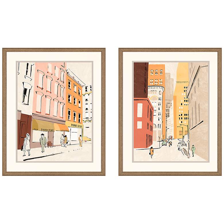 Image 2 Travel 30 inchH 2-Piece Rectangular Giclee Framed Wall Art Set