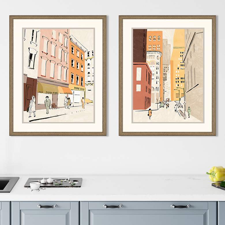 Image 1 Travel 30 inchH 2-Piece Rectangular Giclee Framed Wall Art Set