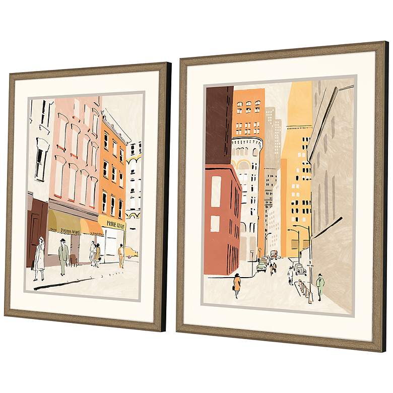 Image 4 Travel 30 inchH 2-Piece Rectangular Giclee Framed Wall Art Set more views