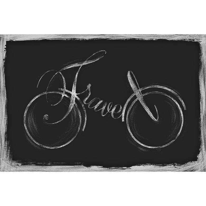Image 1 Travel Bicycle 12 inch Wide Giclee on Canvas Wall Art