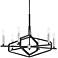 Traveler 28" Wide Sand Coal and Brushed Nickel 6-Light Chandelier