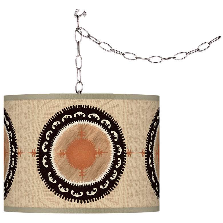 Image 1 Travelers Compass Giclee Plug-In Swag Chandelier
