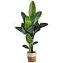 2_Travelers Palm 84"H Artificial Tree with Hand-made Basket