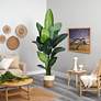 4_Travelers Palm 84"H Artificial Tree with Hand-made Basket more views