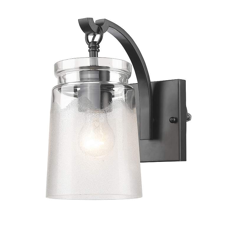 Image 3 Travers 10 1/2" High Black Wall Sconce more views
