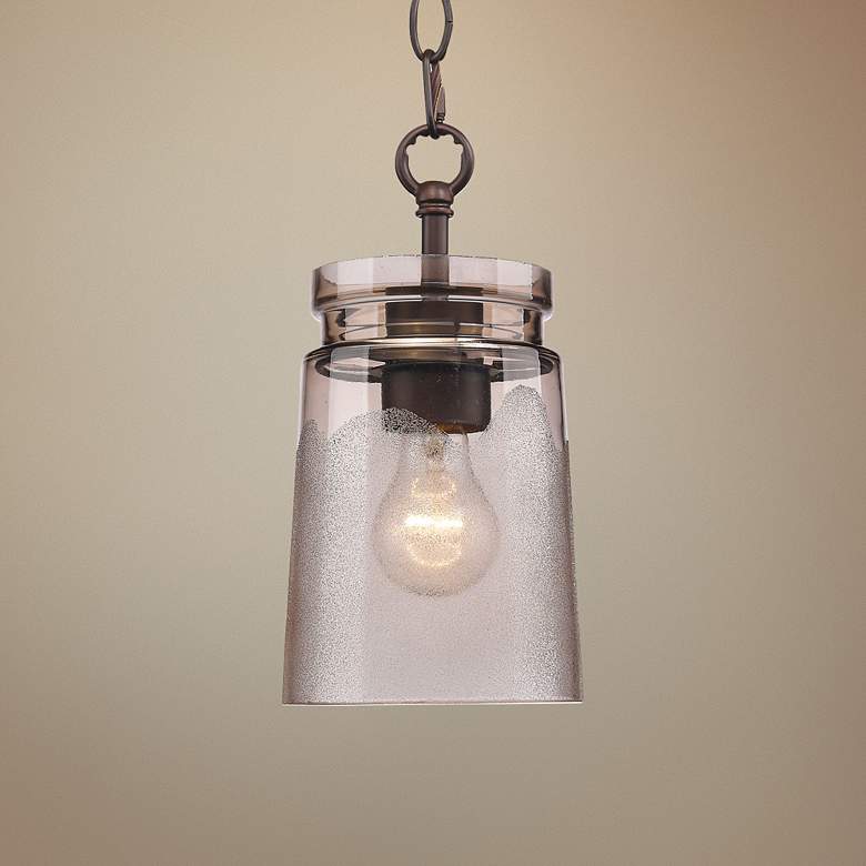 Image 1 Travers 5 1/2" Wide Rubbed Bronze Nostalgic Mini Pendant