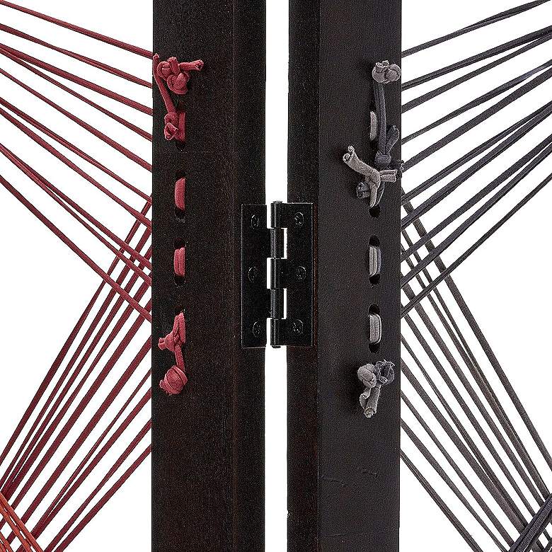 Image 3 Traverse 61"W Black Wood 3-Panel Sliding Screen/Room Divider more views