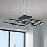 1_Traverse LED 35 1/2" Wide Black Geometric LED Pendant Light