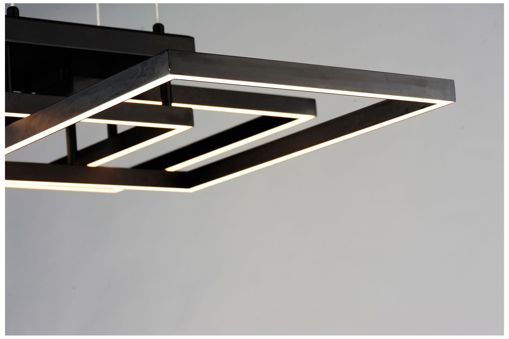 Traverse LED 35 1/2" Wide Black Geometric LED Pendant Light