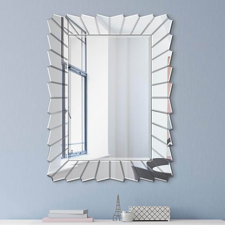 Image 1 Traverse Moderno Beveled 30 inch x 40 inch Rectangular Wall Mirror