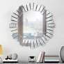 Traverse Moderno Multi-Faceted 34" Round Wall Mirror
