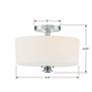 5_Travis 12 1/2" Wide Polished Nickel Drum Ceiling Light more views