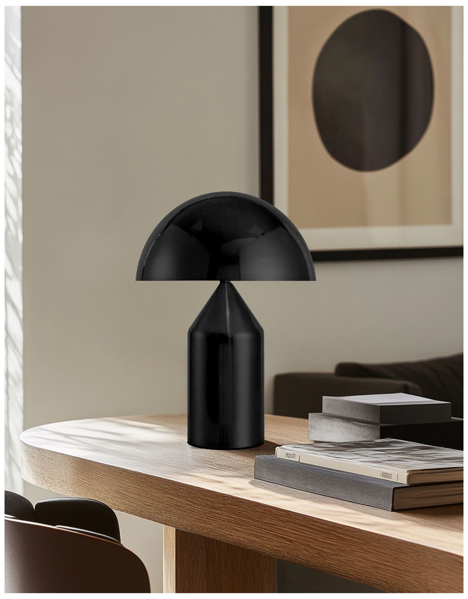 Image 3 Travis 14" High 2-Light Matte Black Table Lamp more views