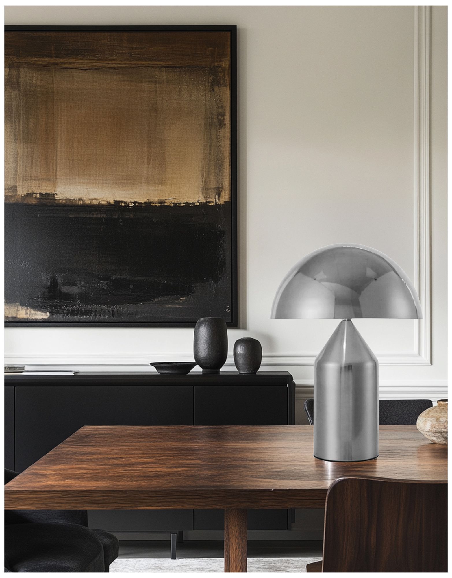 Image 2 Travis 14" High 2-Light Satin Nickel Table Lamp more views