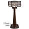 Travis Bronze Farmhouse Table Lamp with USB Workstation Base