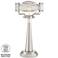 Travis Brushed Nickel Table Lamp with Battery Pack Lamp Base