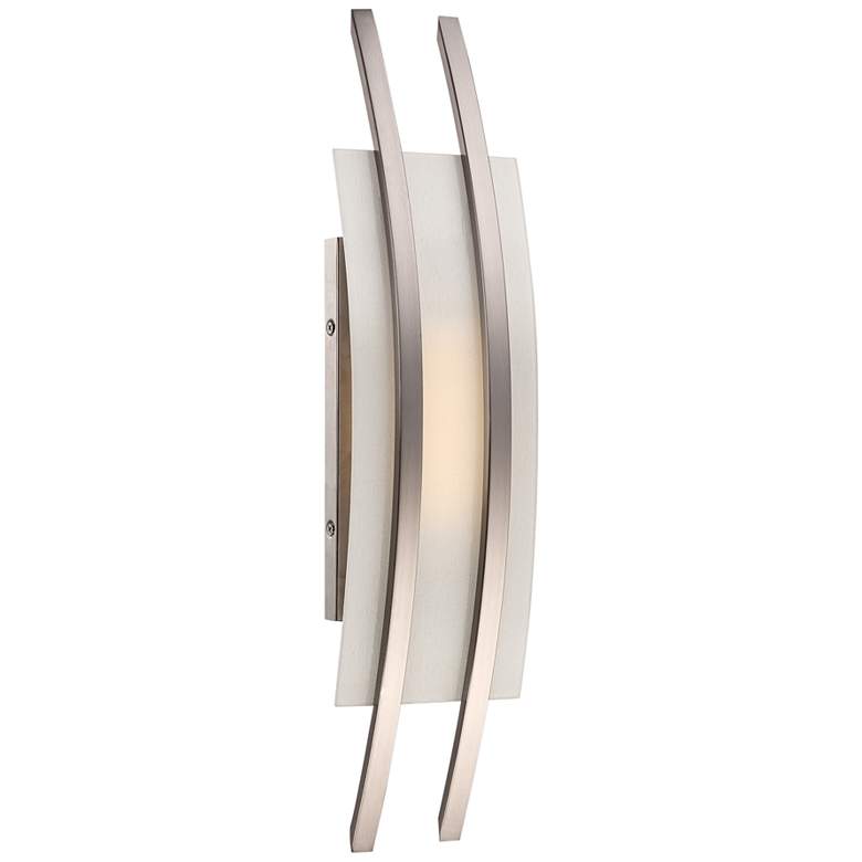 Image 2 Trax 20 inch High Brushed Nickel LED Wall Sconce