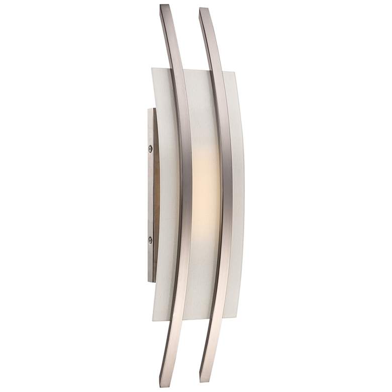 Image 2 Trax 20" High Brushed Nickel LED Wall Sconce