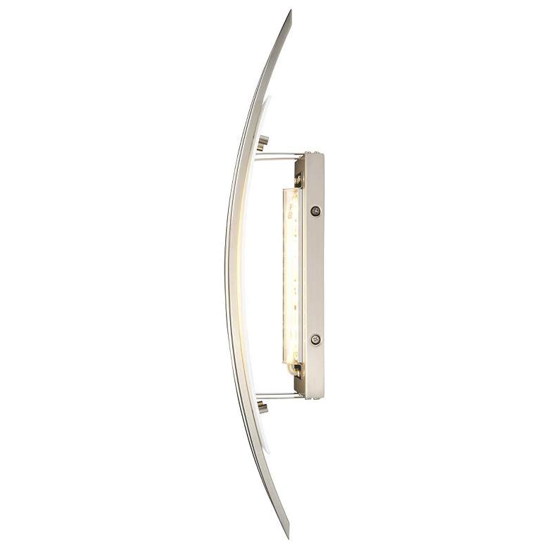 Image 7 Trax 20" High Brushed Nickel LED Wall Sconce more views