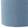 Tray Blue Fabric Nesting Ottomans Set of 2