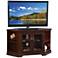 Traynor 46" Wide Chocolate-Cherry Finish Corner TV Stand