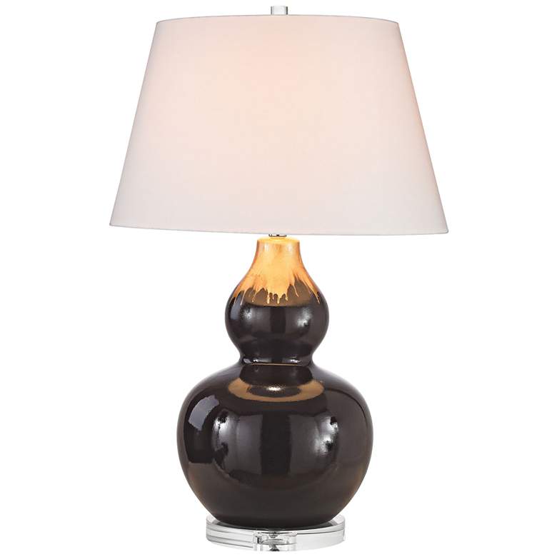 Image 1 Treacle Chocolate Double-Gourd Ceramic Table Lamp