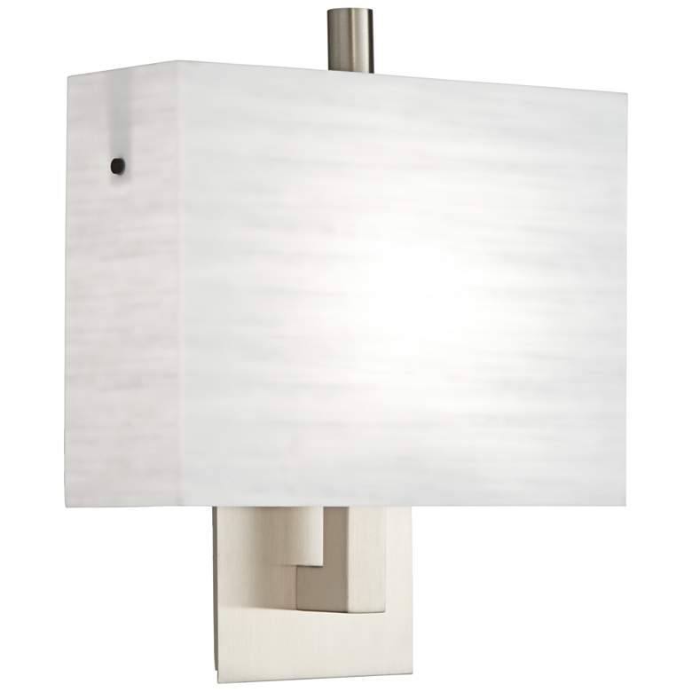 Image 1 Trebeca 12 1/2" High Brushed Nickel Wall Sconce