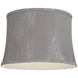Image3 of Treble Gray Softback Drum Lamp Shade 14x16x11 (Washer) more views
