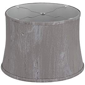 Image4 of Treble Gray Softback Drum Lamp Shade 14x16x11 (Washer) more views